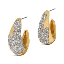 Tomfoolery Solanales Crystal Hoop Earrings New