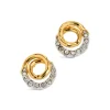 Tomfoolery Solanales Gold Crystal Spiral Studs Clearance