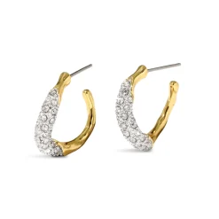 Tomfoolery Solanales Gold Crystal Twist Mini Hoops Outlet