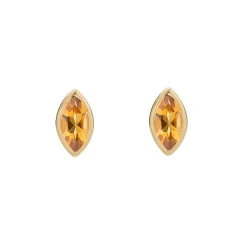 Tomfoolery SOLO Bezel Citrine Studs Hot