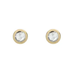 Tomfoolery SOLO Bezel Diamond Studs New