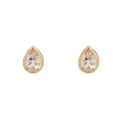 Tomfoolery SOLO Bezel Morganite Studs Outlet