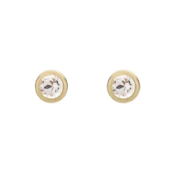 Tomfoolery SOLO Bezel Morganite Studs Outlet