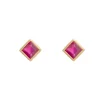 Tomfoolery SOLO Bezel Ruby Studs Clearance