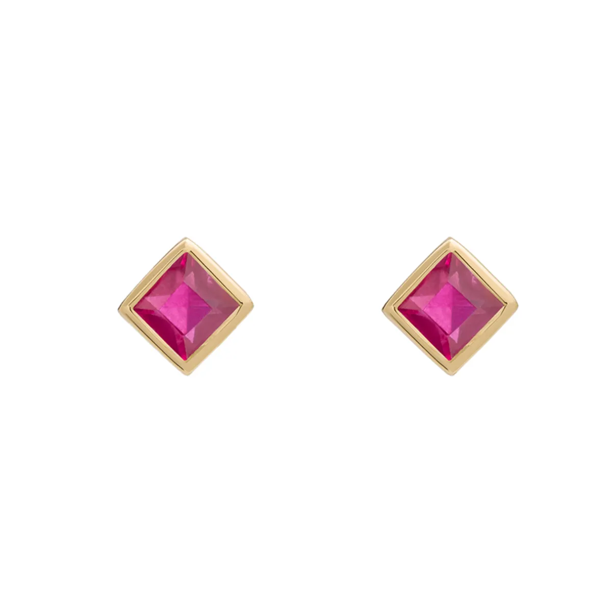 Tomfoolery SOLO Bezel Ruby Studs Clearance