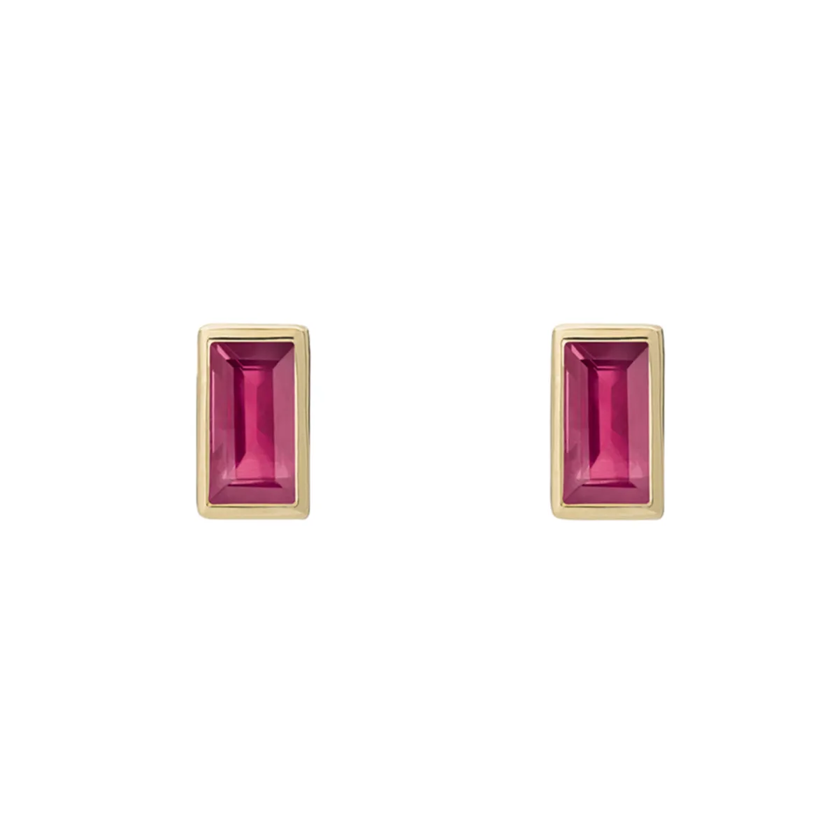 Tomfoolery SOLO Bezel Ruby Studs Clearance