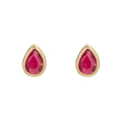 Tomfoolery SOLO Bezel Ruby Studs Clearance