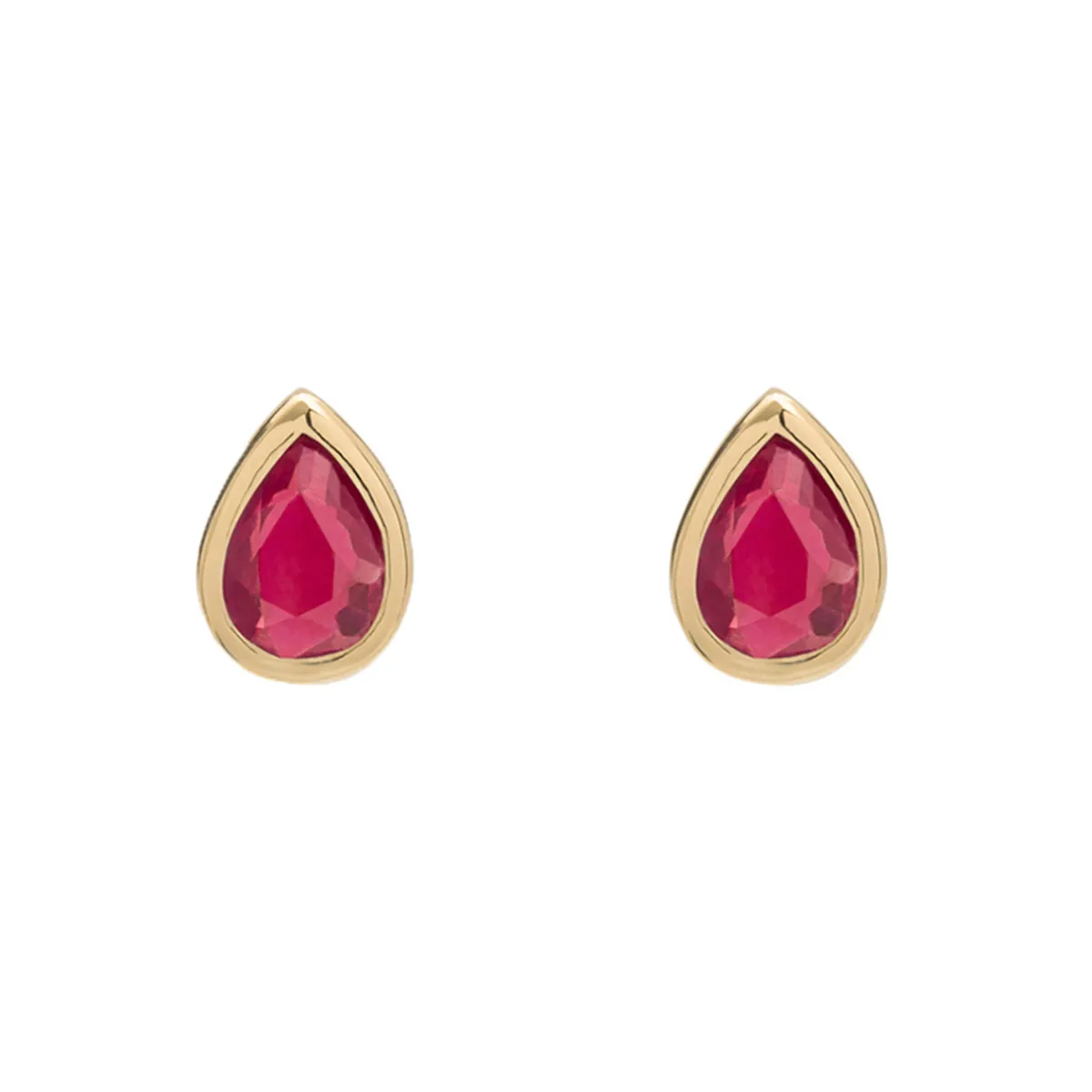 Tomfoolery SOLO Bezel Ruby Studs Clearance