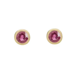 Tomfoolery SOLO Bezel Ruby Studs Clearance