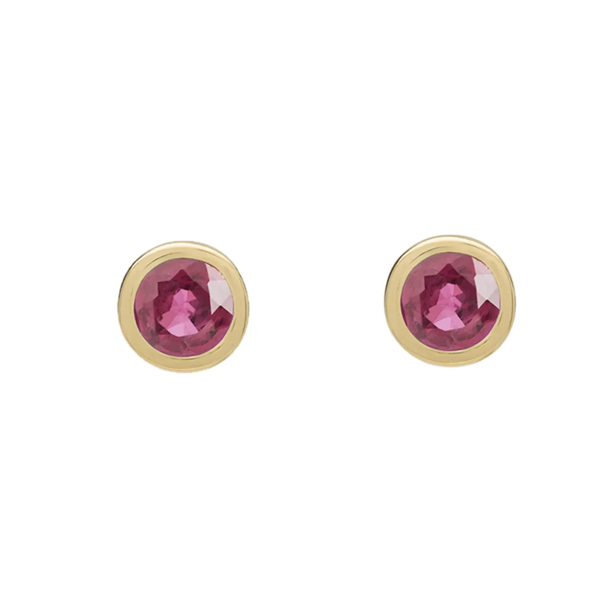 Tomfoolery SOLO Bezel Ruby Studs Clearance