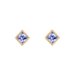 Tomfoolery SOLO Bezel Tanzanite Studs Hot