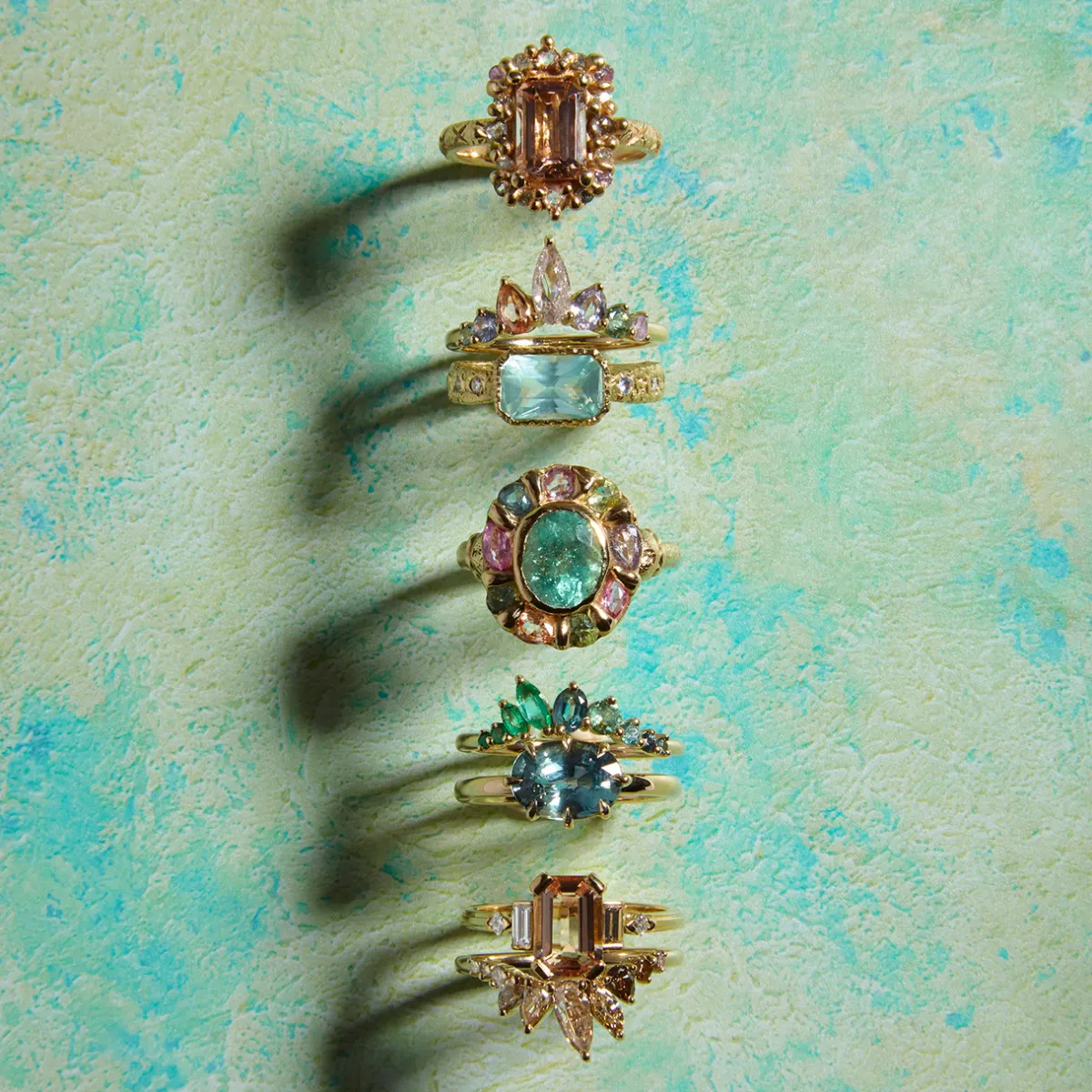 Tomfoolery SOLO East West Oval Teal Sapphire Ring Sale