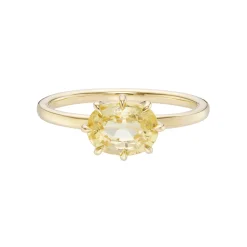 Tomfoolery SOLO East West Oval Yellow Sapphire Ring Best