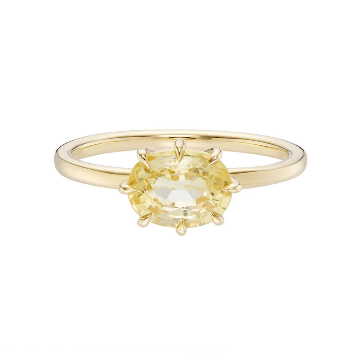 Tomfoolery SOLO East West Oval Yellow Sapphire Ring Best