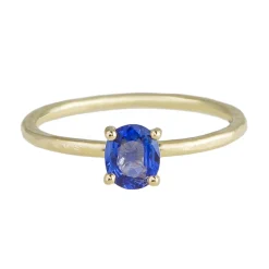 Tomfoolery SOLO Oval Blue Sapphire Claw Set Ring Online