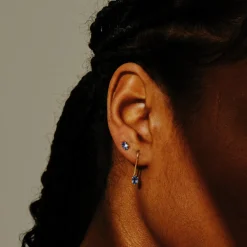 Tomfoolery SOLO Oval Blue Sapphire Studs Clearance