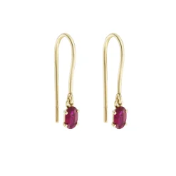 Tomfoolery SOLO Oval Ruby Drop Earrings Discount