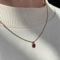 Tomfoolery SOLO Oval Ruby Pendant Outlet