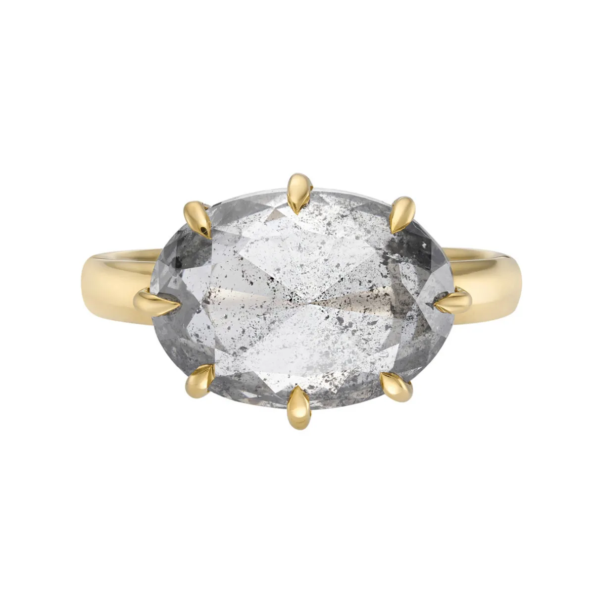 Tomfoolery SOLO Oval Salt & Pepper Diamond Ring Outlet