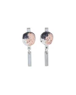 Tomfoolery Spar Earrings in Coral Hot
