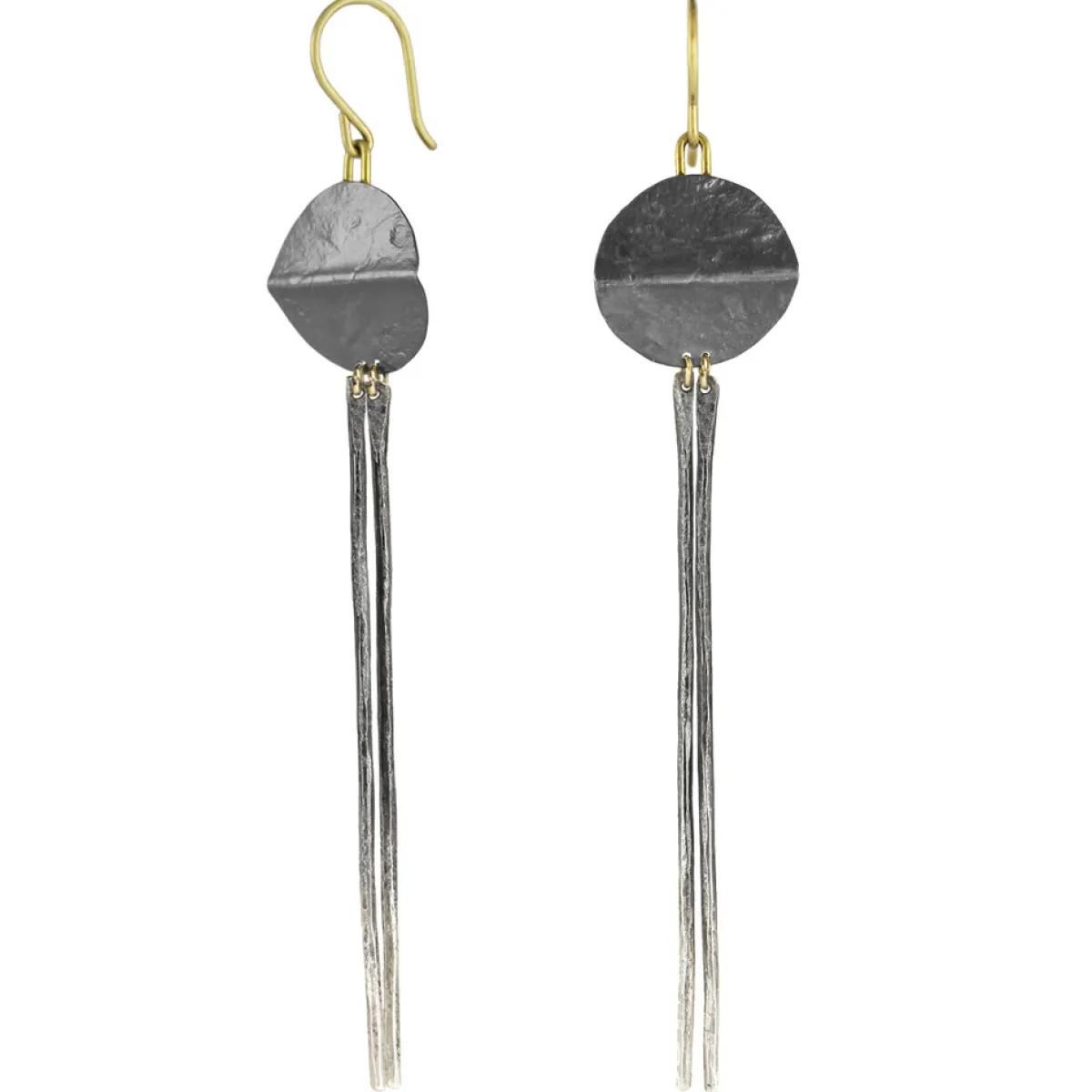 Tomfoolery Spine Disc Bar Dangle Long Earrings Discount