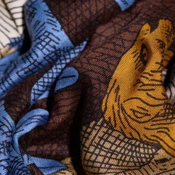 Tomfoolery Square 100 Reve Printed Scarf Beige Sale