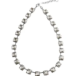 Tomfoolery Square Crystal Necklace New