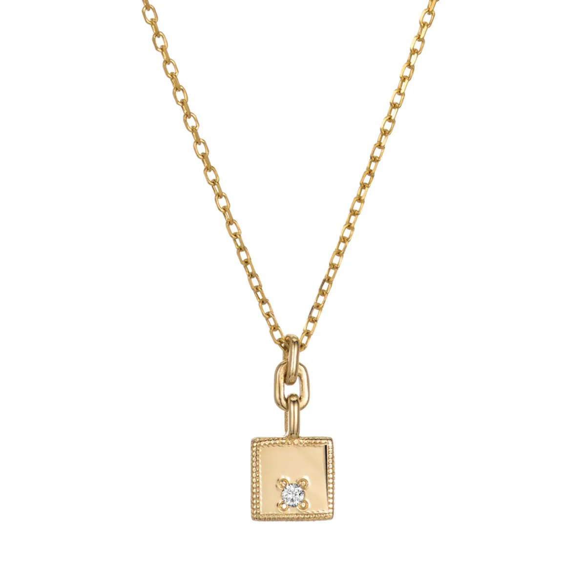 Tomfoolery Square Diamond Mirror Necklace Sale