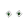 Tomfoolery Square Gem Studs Silver Sale