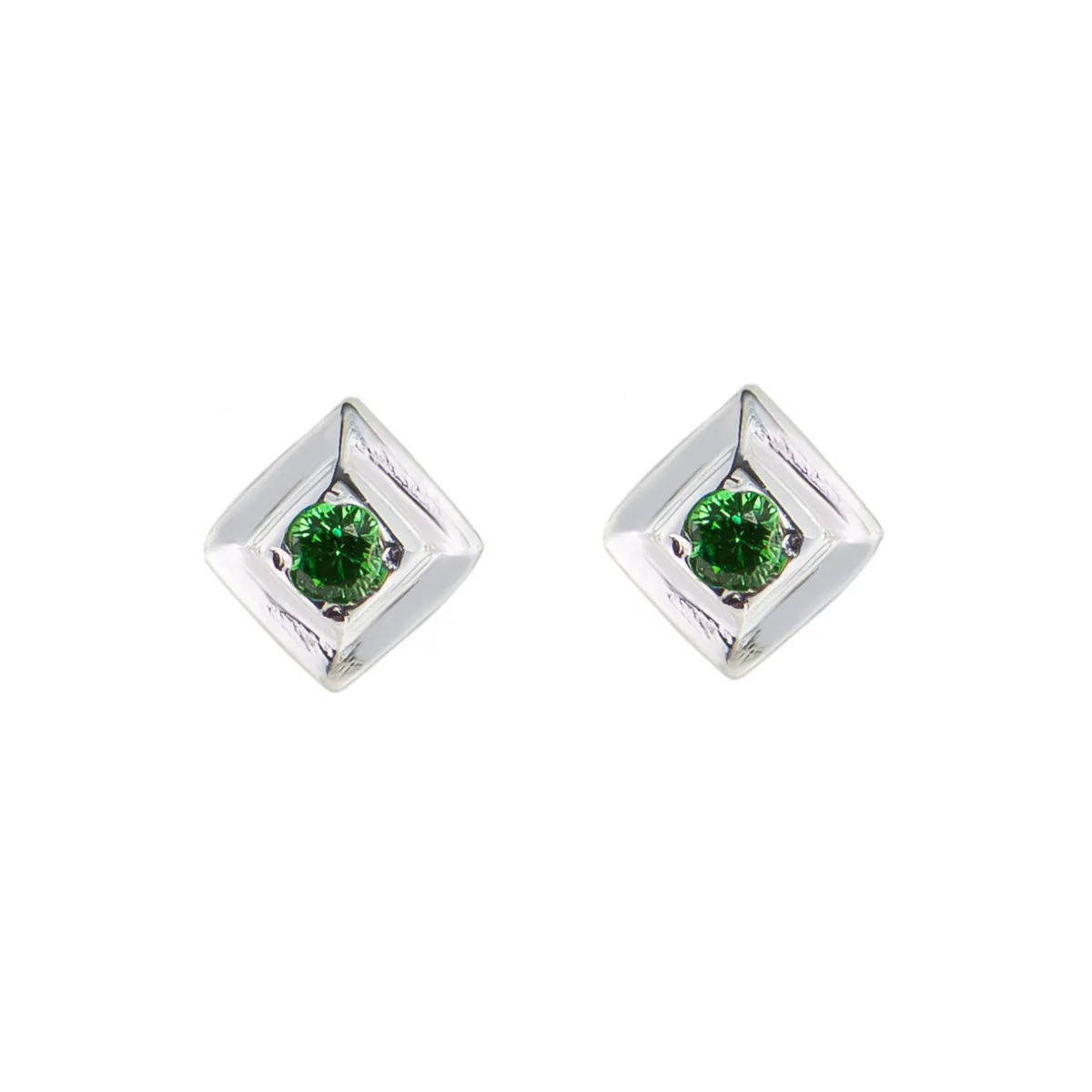 Tomfoolery Square Gem Studs Silver Sale