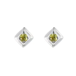Tomfoolery Square Gem Studs Silver Sale