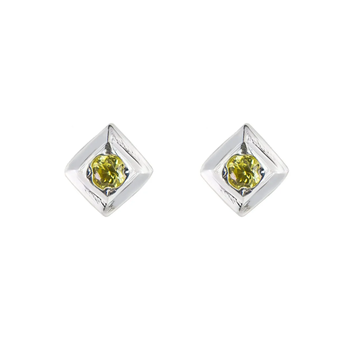 Tomfoolery Square Gem Studs Silver Sale