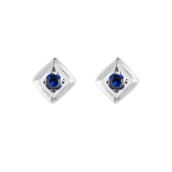 Tomfoolery Square Gem Studs Silver Sale