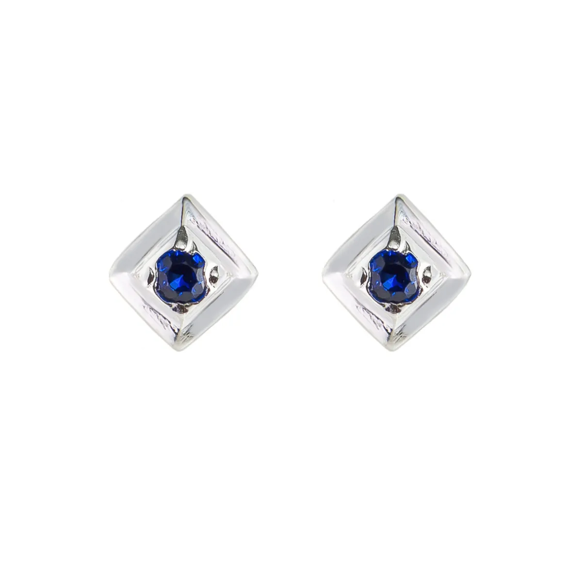 Tomfoolery Square Gem Studs Silver Sale