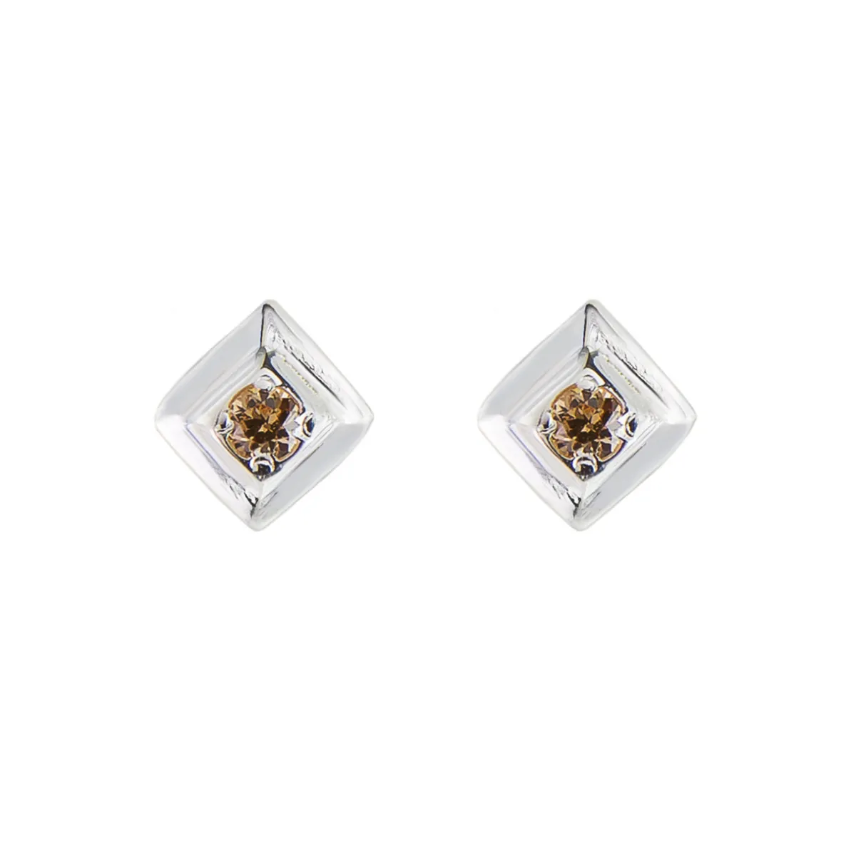 Tomfoolery Square Gem Studs Silver Sale