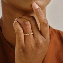Tomfoolery Starlace Diamond Half Eternity Ring Hot