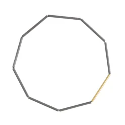 Tomfoolery Steel & Gold Geometric Bracelet New