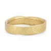 Tomfoolery Stone Textured 18ct Yellow Gold Wedding Band Hot
