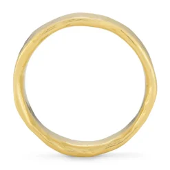 Tomfoolery Stone Textured 18ct Yellow Gold Wedding Band Hot