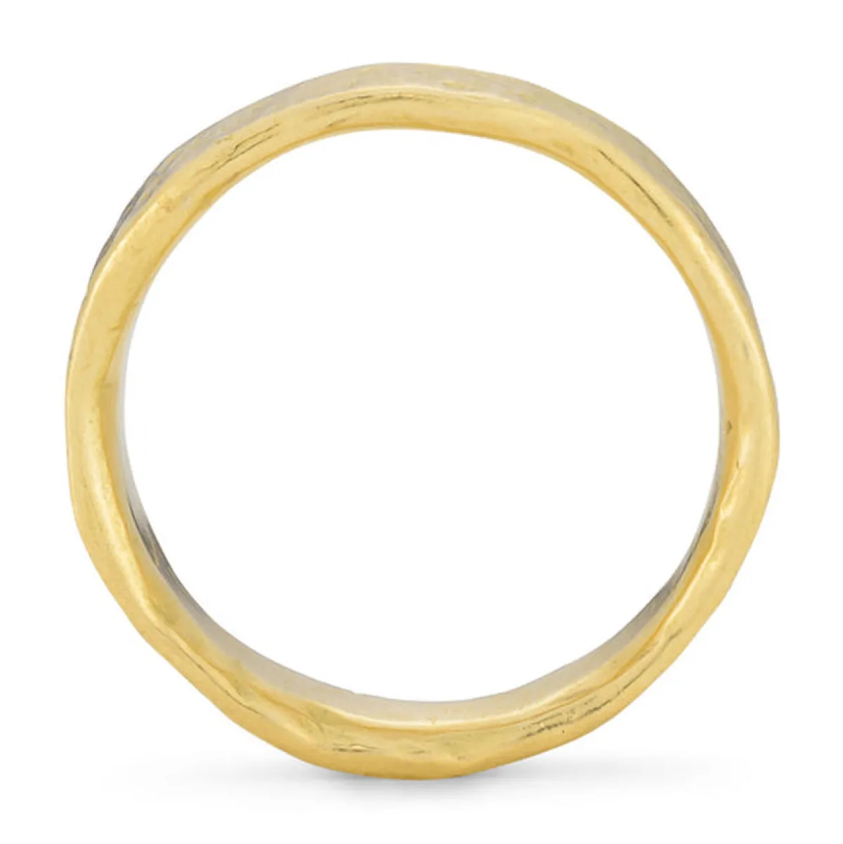 Tomfoolery Stone Textured 18ct Yellow Gold Wedding Band Hot