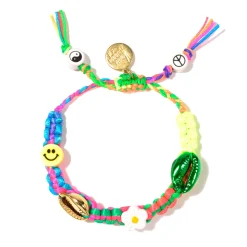 Tomfoolery Summer Fun Ceramic & Shell Drawstring Bracelet Best