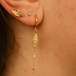 Tomfoolery Sun Eye Single Chain Earring Sale
