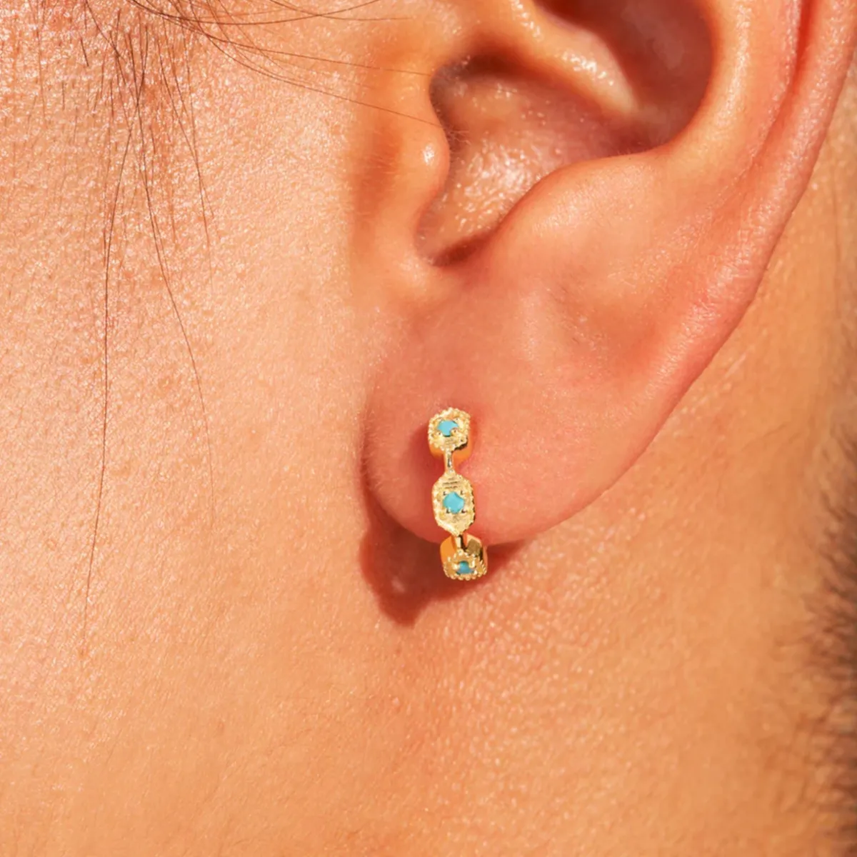 Tomfoolery Tara Turquoise Creole Hoops Best