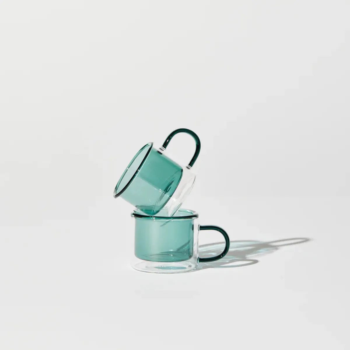 Tomfoolery Teal Glass Shorty Espresso Cup Set Best
