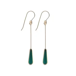 Tomfoolery Teal Tear Glass Bead Drop Earrings Discount