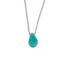 Tomfoolery Teardrop  Necklace Silver Clearance