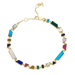 Tomfoolery Tesserae Rainbow Gemstone Bracelet Discount