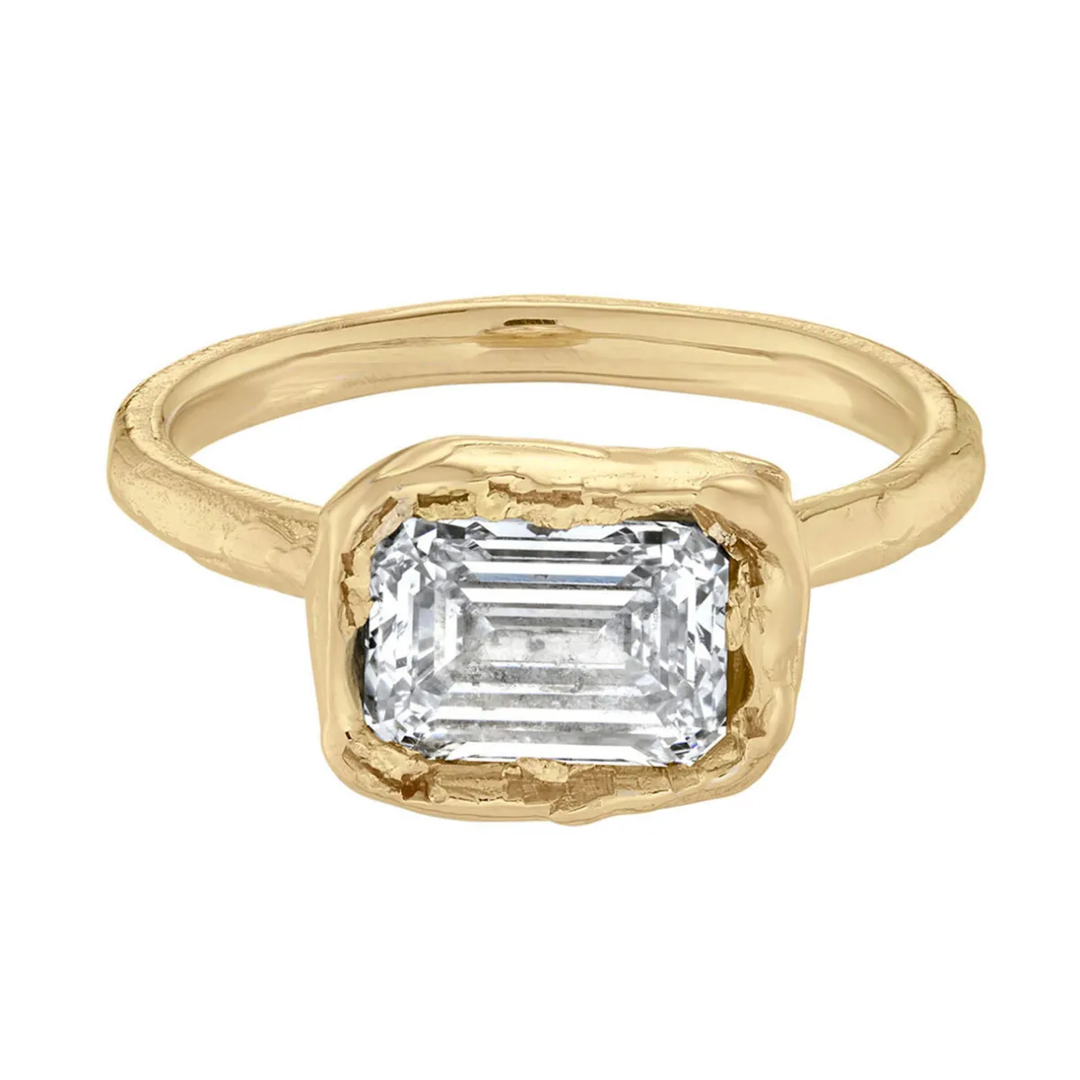 Tomfoolery tf Exclusive East To West Emerald Lab Diamond Ring Online