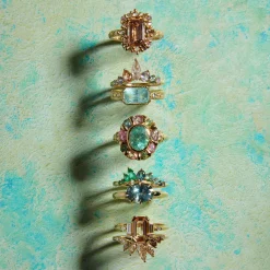 Tomfoolery tf Exclusive Morganite & Diamond Confetti Halo Ring Hot