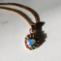 Tomfoolery tf Exclusive Opal & Sapphire Heart Pendant Outlet